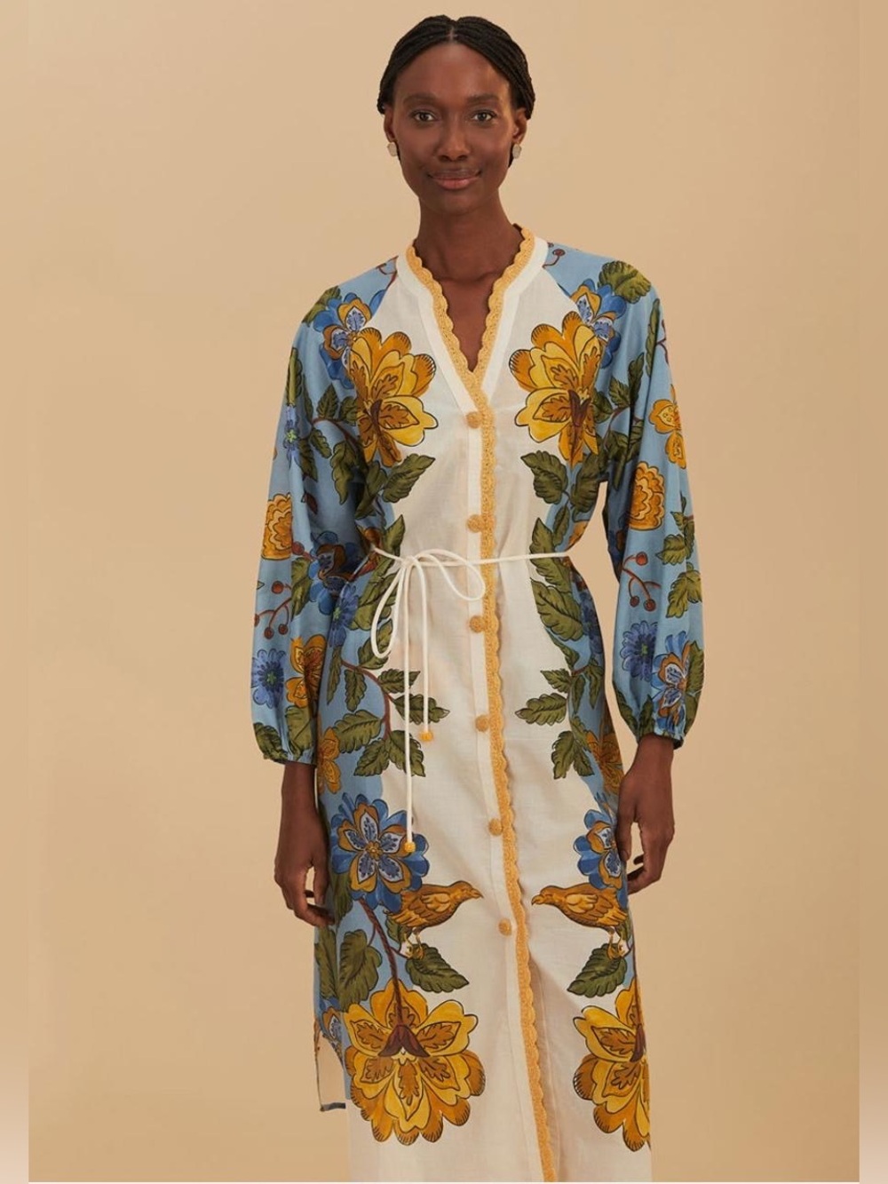 Farm Rio Garden Tunic Cover Up Chemise - Picture 3 of 6